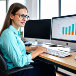 **

"A professional female software engineer in a modest business casual outfit, working on a computer in a bright, modern office space, fully clothed, appropriate attire, safe for work, perfect anatomy, natural proportions, professional photography, high quality, family-friendly"

**