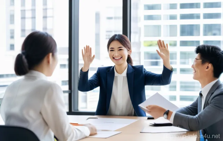 정보처리 자격증으로 경력 전환에 성공한 사례 - **Prompt:** A determined young Japanese woman, in her late 20s, sits at a clean, modern desk in her ...