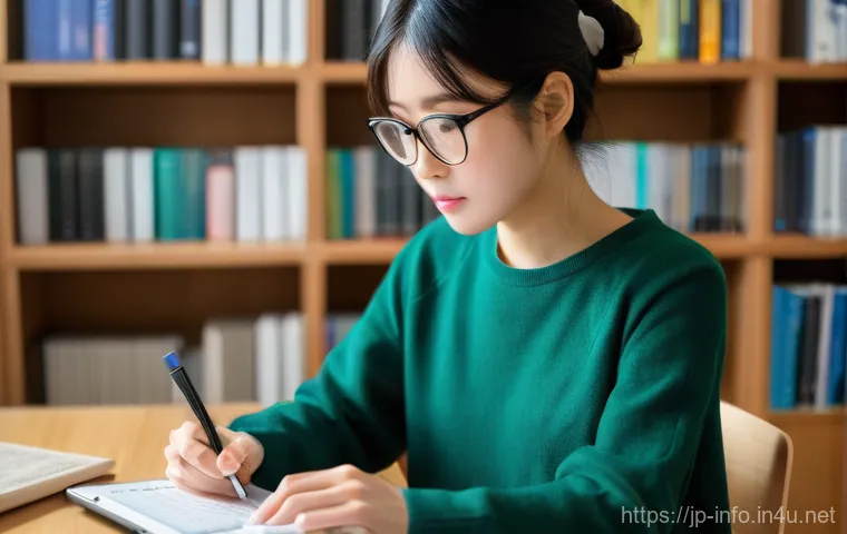 정보처리 실기 시험 준비를 위한 무료 자료 추천 - **Prompt 1: Focused Exam Preparation with a Tablet**
    A young Japanese university student, female...